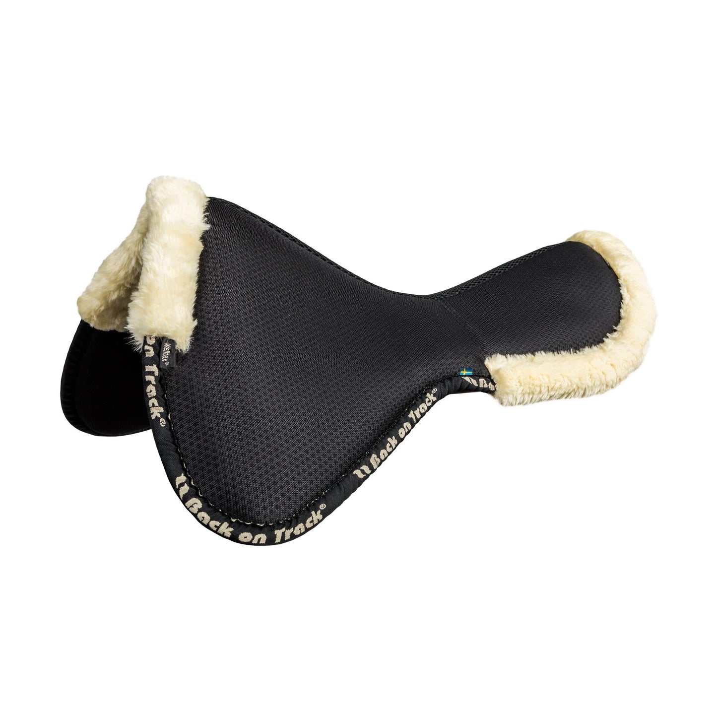 Impact sadelunderlag med kunstpels